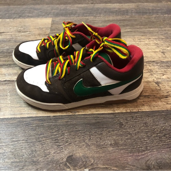 Nike Dunk Air Morgan 6.0 SB LOW kids Shoes Brown, red and green - Size 3 - Picture 2 of 13